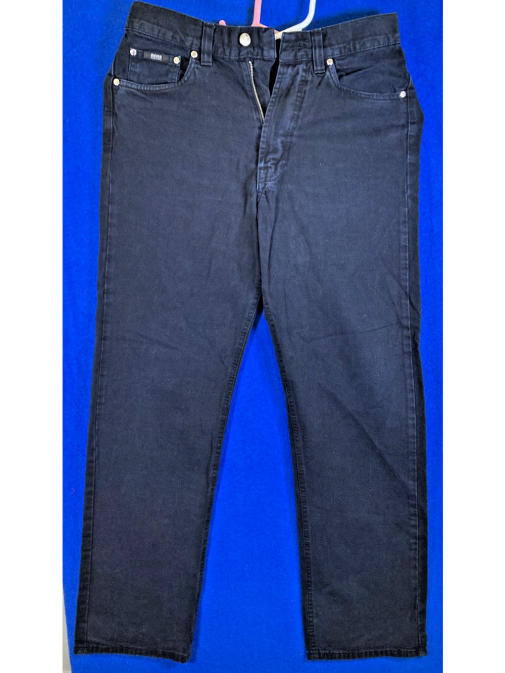 Hugo Boss Alabama Jeans Men's 32x32 Black Denim Straight Leg Vintage 90s
